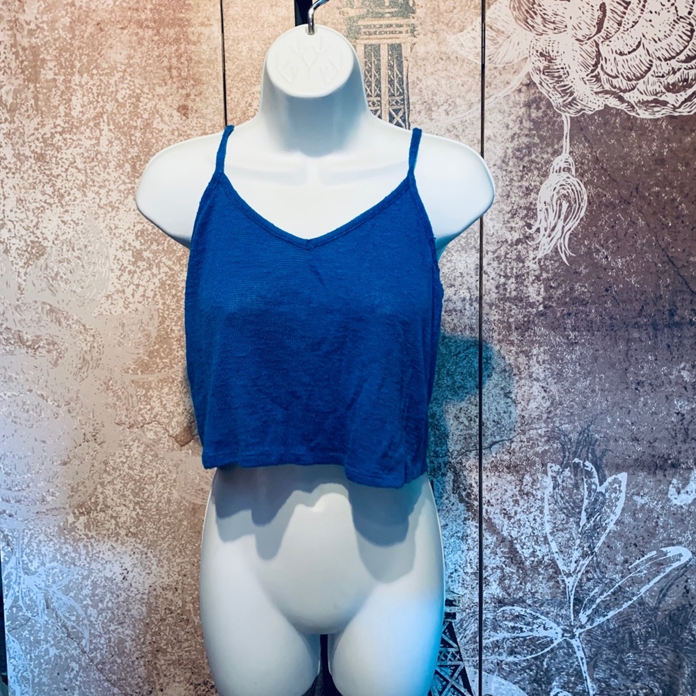 Blue crop top